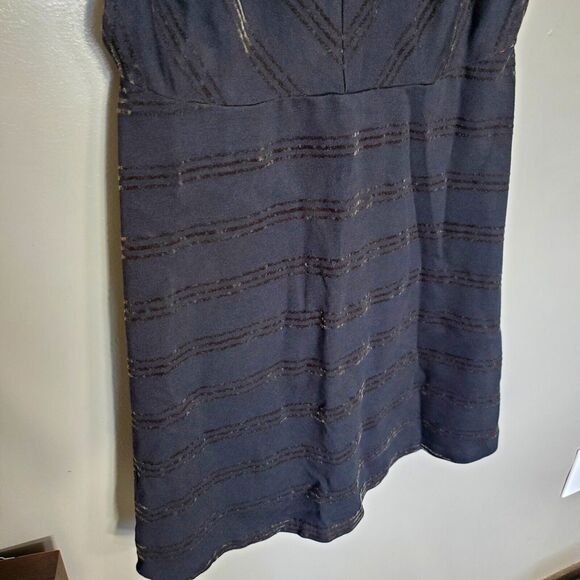 Free People Mini Dress Women's Size Medium Black Striped Cut Out Sleeveless - Picture 8 of 12
